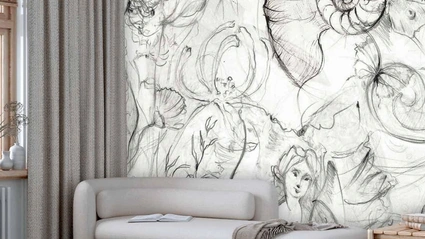 Carta da parati Giardini Di Saffo di Pintdecor