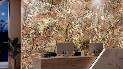 Carta da parati Gold Leaves di Pintdecor