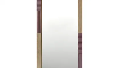 Specchio Zero 16 in legno massello di rovere di Devina Nais