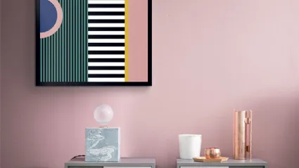 Quadro iperstilizzazione di una figura o semplice successione di colori e forme Line di Icon's