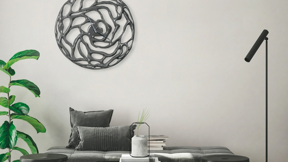 Orologio Fuzzy Grigio Pietra di Pintdecor