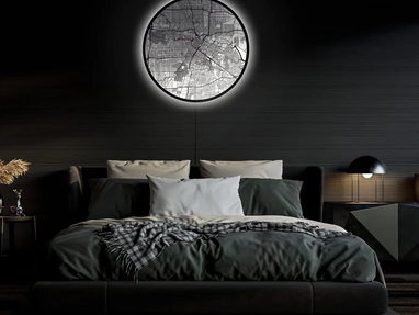 Quadro tondo luminoso 01 di Pintdecor