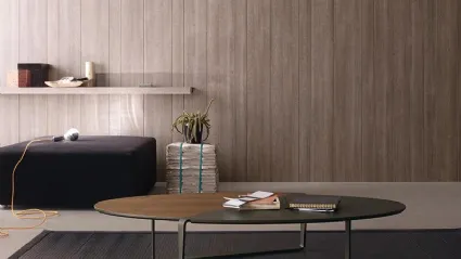 Tavolino Smart con piano bicolore legno e laccato di Compar Italia