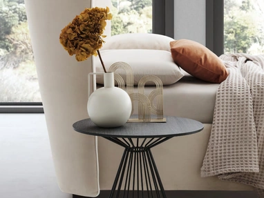 Tavolino Renee con top in legno di Rovere e base in metallo di Le Comfort
