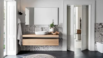 Mobile da Bagno sospeso in legno Teddy 03 di Alta Corte