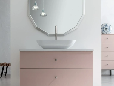 Mobile da Bagno sospeso in laccato opaco B201 BD018 di Compab