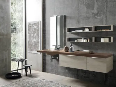 Mobile da Bagno sospeso M1 System C113 in ecomalta di Baxar