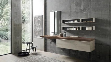 Mobile da Bagno sospeso M1 System C113 in ecomalta di Baxar