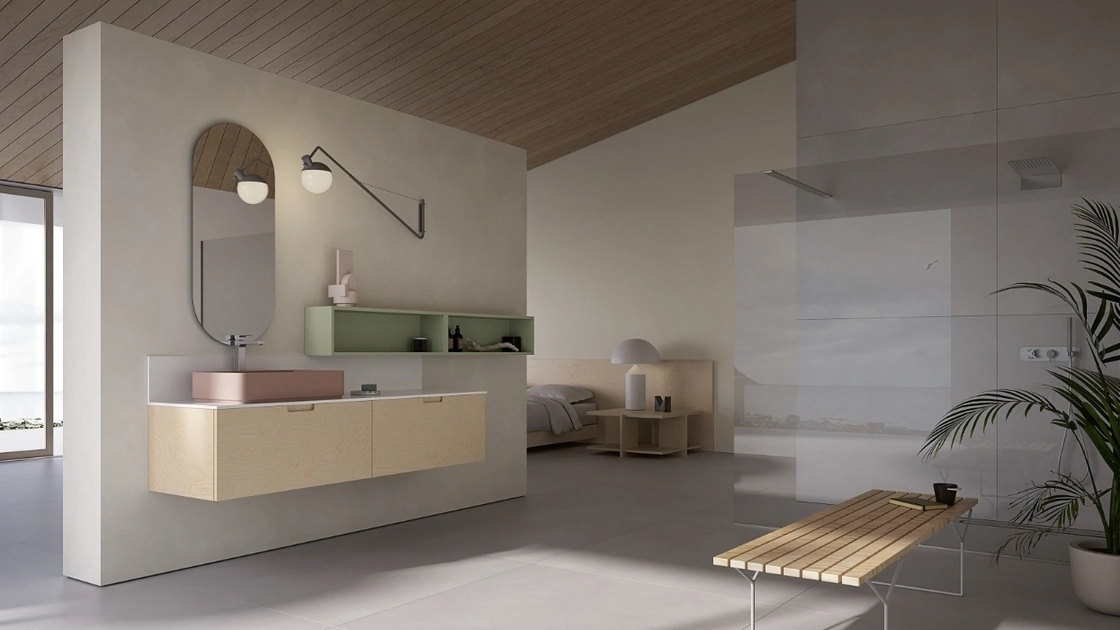 Mobile da Bagno sospeso STRATOS OS05 di Compab