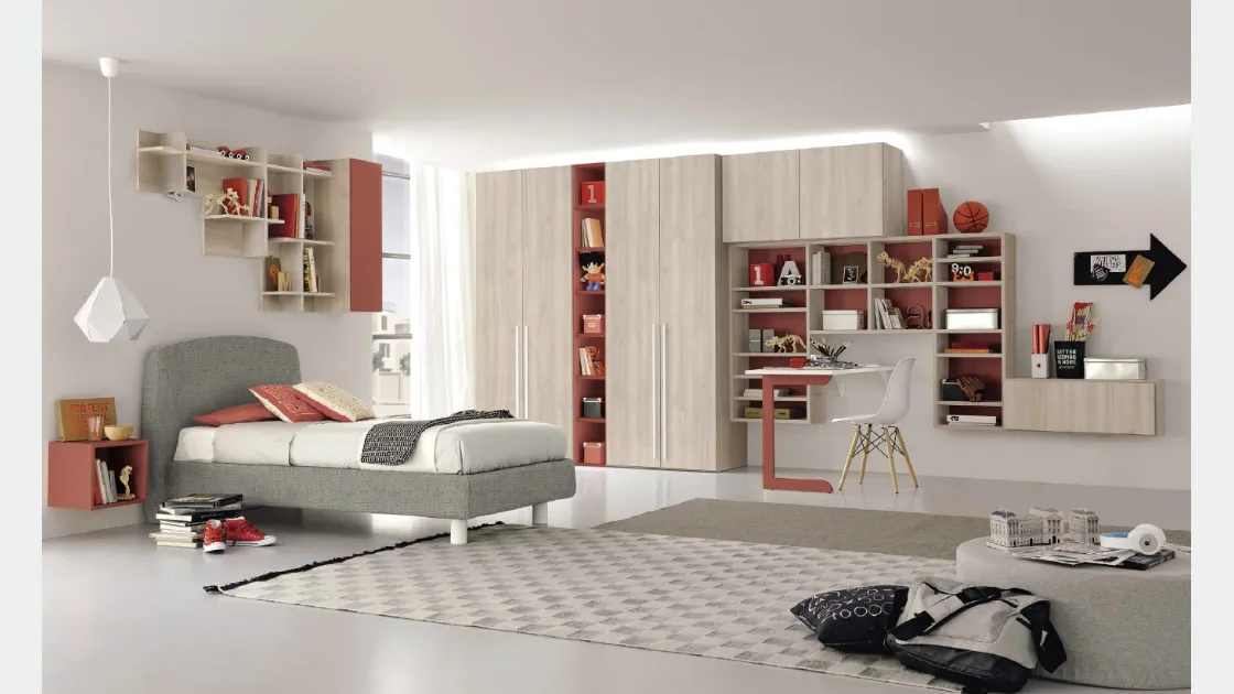 Cameretta componibile Golf C124 in melaminico di Colombini Casa