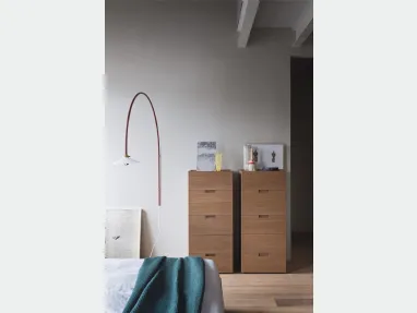 Cassettiera Quarantacinque in legno di Rovere Miele di Novamobili