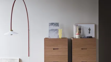 Cassettiera Quarantacinque in legno di Rovere Miele di Novamobili