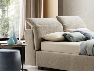 Letto in tessuto imbottito con testiera reclinabile Apollo di Le Comfort