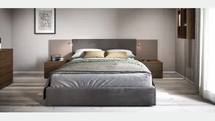 Letto in tessuto con testiera Cardiff di Cinquanta3