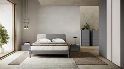 Letto con testiera Golf Sector Grigio di Colombini Casa