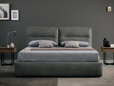 Letto Dallas in legno e tessuso di Bodema