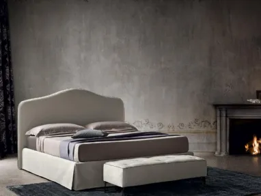Letto in tessuto con testiera Damian di Felis