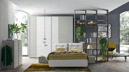 Letto in ecopelle con testiera trapuntata Golf Kiss di Colombini Casa