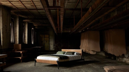 Letto matrimoniale Jack-e Cuoio di Bolzan Letti