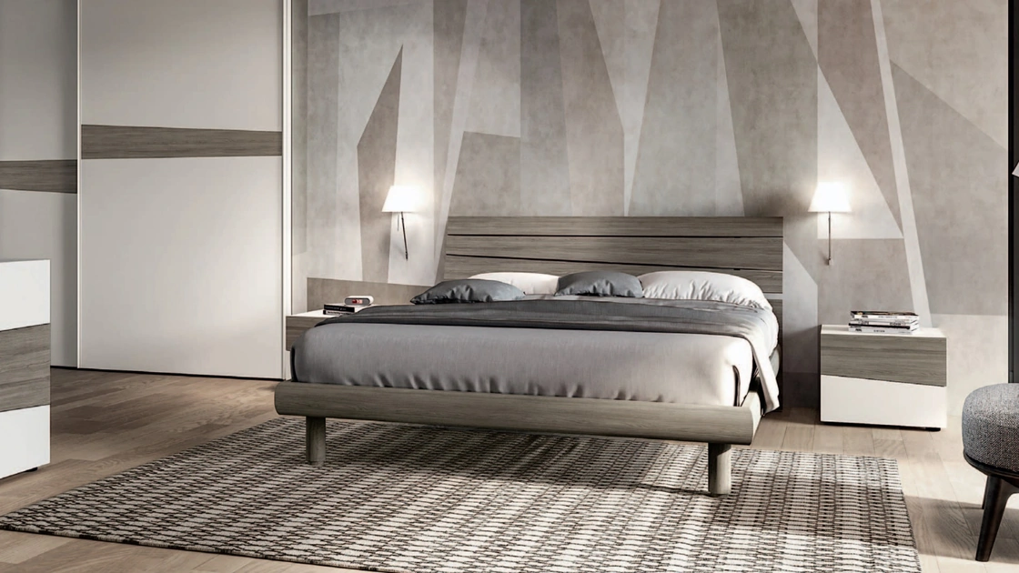 Letto moderno con testiera Mistral di SantaLucia