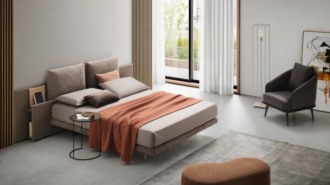 Letto Opera in tessuto imbottito di Le Comfort