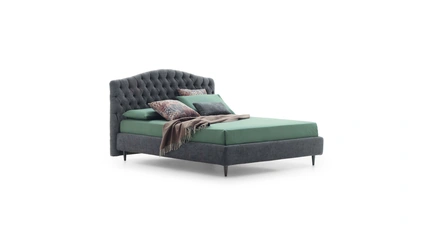 Letto classico Renoir in pelle trapuntata di Le Comfort