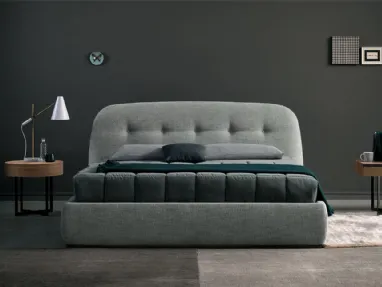 Letto Sophie in legno e tessuto di Bodema