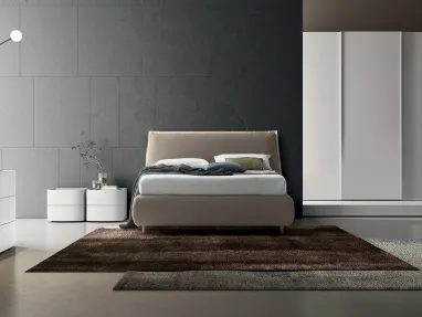 Letto in tessuto con testiera Vitalyty Effige di Colombini Casa