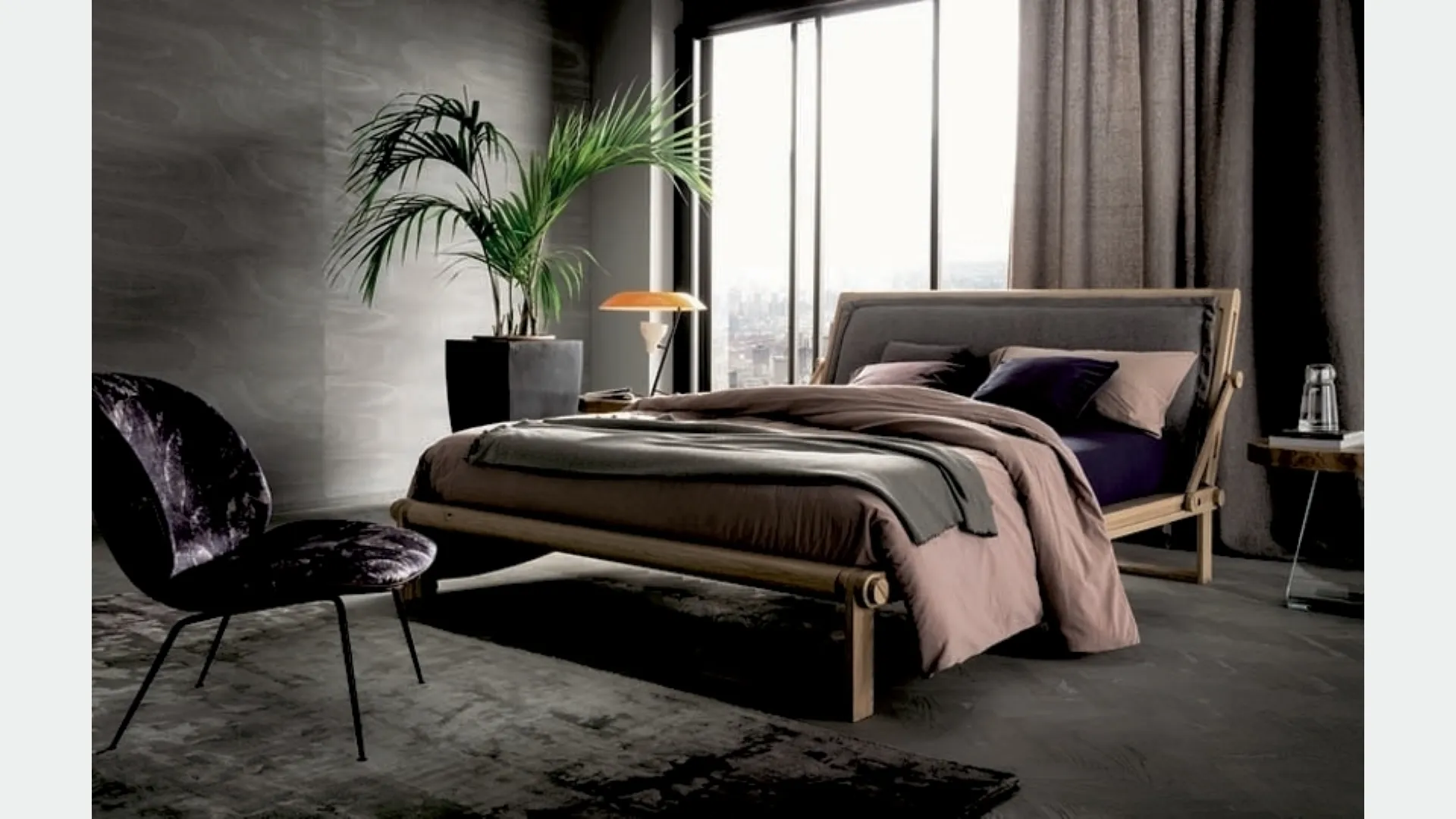 Letto con testiera reclinabile Tecno di Alta Corte