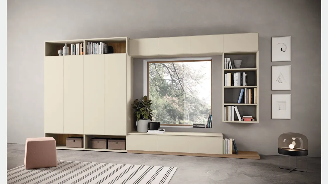 Libreria a muro Golf Infinity I105 in melaminico di Colombini Casa