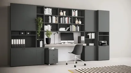 Libreria Golf Infinity I106 con desk ed ante di Colombini Casa