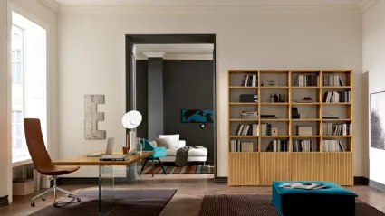 Libreria a muro in legno Mixer 11 di FGF Mobili