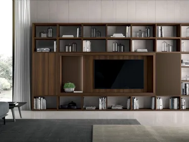 Libreria Vitalyty a parete stile moderno in melaminico di Colombini Casa