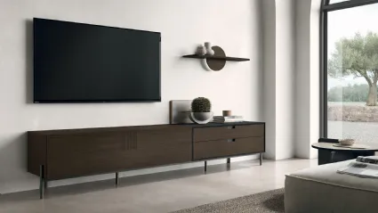 Mobile Porta Tv TIME UNIT TI 130 in CDF rovere moka di Tomasella