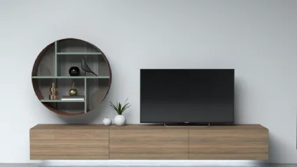 Mobile sospeso Living Zero 16 L33 in Rovere massello di Devina Nais