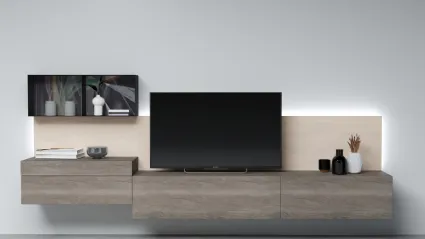 Mobile sospeso Living Zero 16 L35 in Rovere massello di Devina Nais