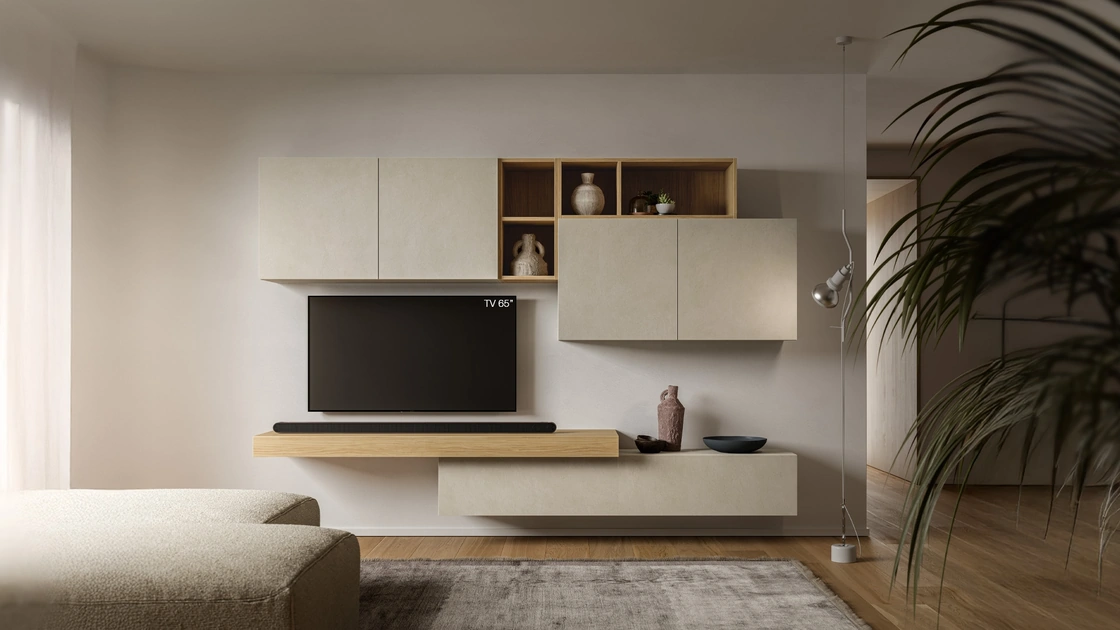 Parete Attrezzata Pratico PTG418 di SantaLucia