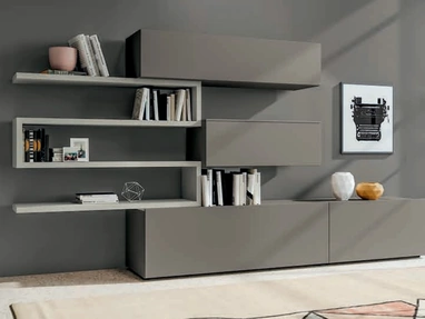 Parete Attrezzata moderna Pratico PTG310 di SantaLucia