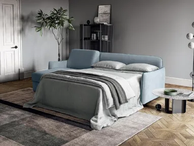 Divano Letto in tessuto con penisola Amadeus di Felis