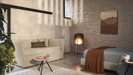 Divano Letto lineare Biba in tessuto di Bolzan Letti