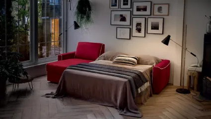 Divano Letto in tessuto Dakota di Felis