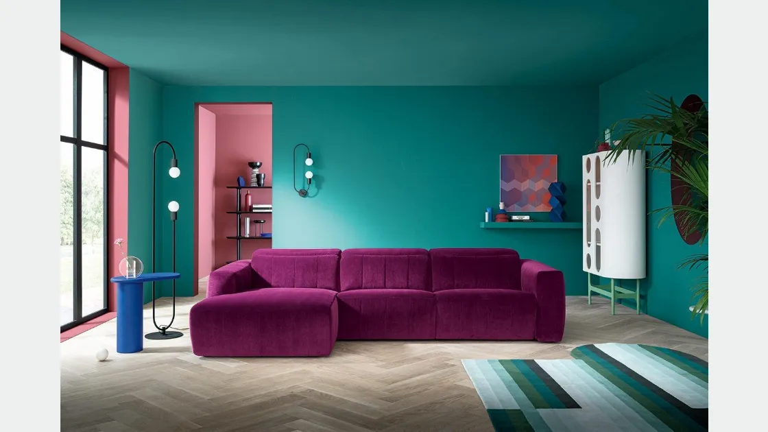 Divano relax con penisola Kensington di Felis