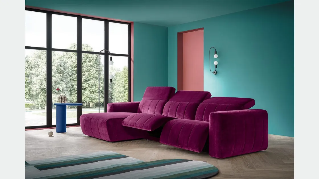 Divano relax con penisola Kensington di Felis