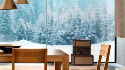 Sedia Tess completamente in legno color miele di FGF Mobili