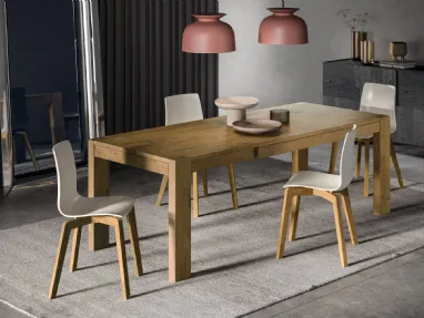 Tavolo allungabile Mood in legno di rovere finitura Oak di FGF Mobili