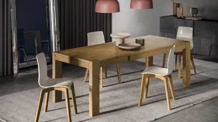 Tavolo allungabile Mood in legno di rovere finitura Oak di FGF Mobili