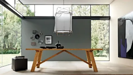 Tavolo in legno con piano massiccio Style di FGF Mobili