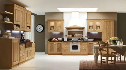 Cucina Classica lineare Carola in Rovere Naturale di Arrex