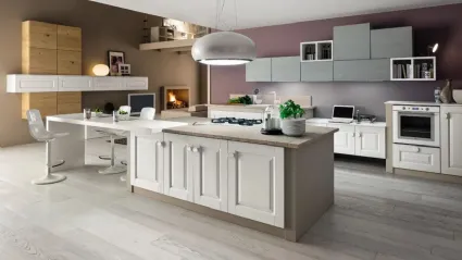 Cucina in Muratura con isola Zenzero 09 in Rovere di Arrex