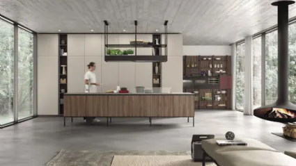 Cucina Moderna AL 32 Noce Savoia di Arrex